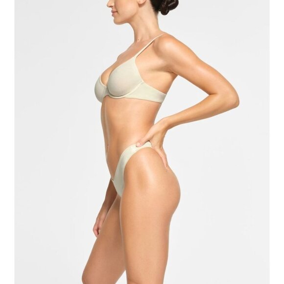 SKIMS Cotton Jersey T-Shirt Bra Bone Size 36D NWT - Picture 2 of 7